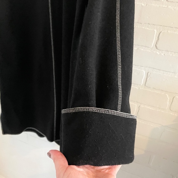 Vintage Vex Collection Women’s Pea Coat Black Contrasting stitches Wool blend M - Picture 7 of 11